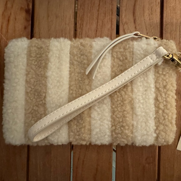 Universal Thread Handbags - Target Universal Thread Striped Shearling Wristlet nwt